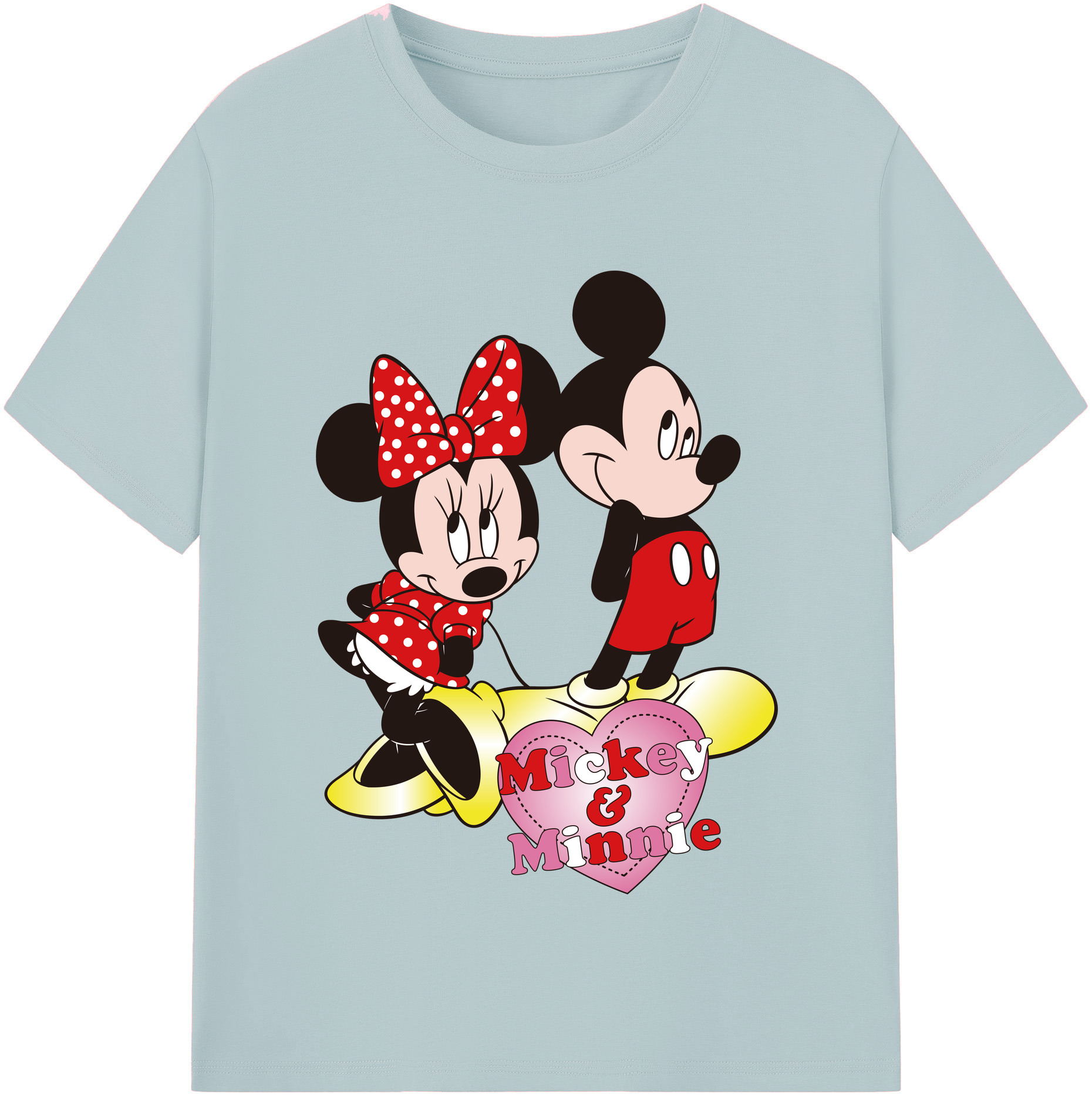 （画像用） ミッキーマウス Mickey Mouse 綿100％半袖Tシャツ（フロントプリント）